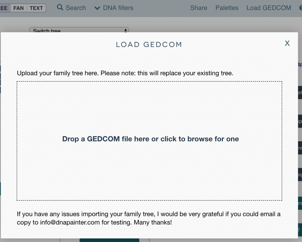 The Load Gedcom interface