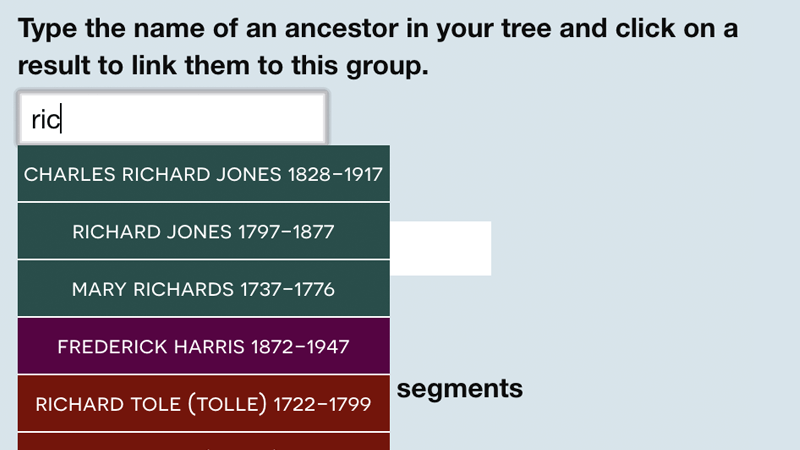 Maintain a record of ancestors where there's evidence you inherited their DNA
