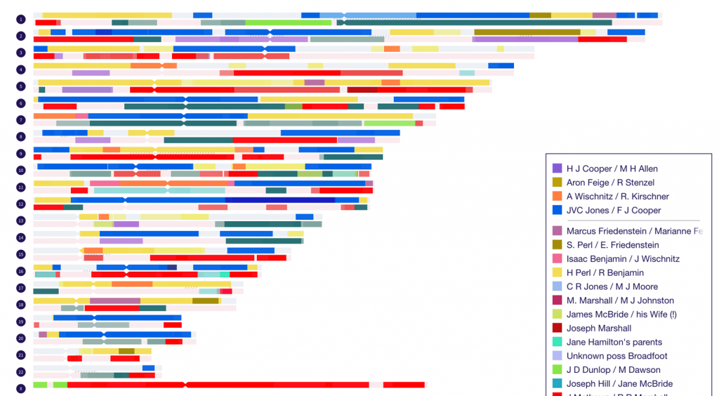 An established map showing the outcome when you map your chromosomes over a period of time.