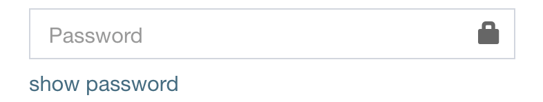 login form show password option