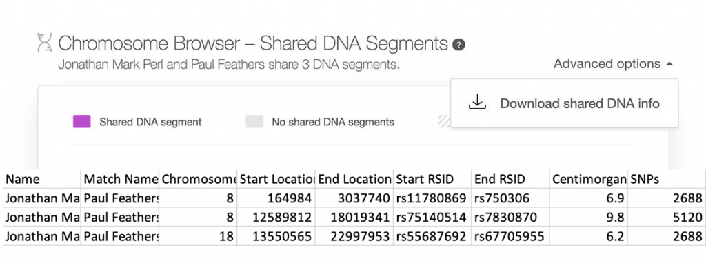 Downloading the segments from MyHeritage