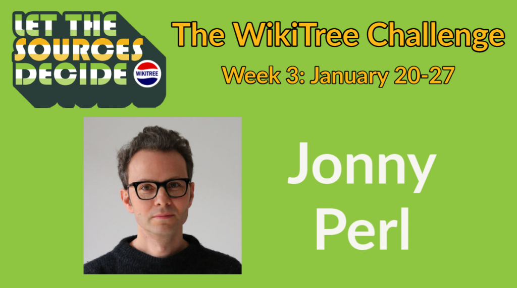 Jonny Perl Wikitree Challenge