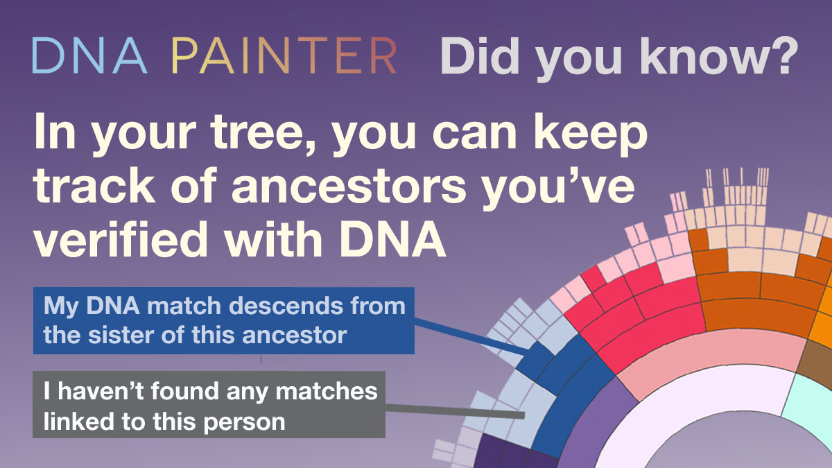 Did you know? In your tree, you can keep track of the ancestors you've verified with DNA