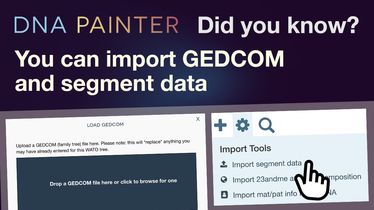 Did you know? You can import GEDCOM and segment data