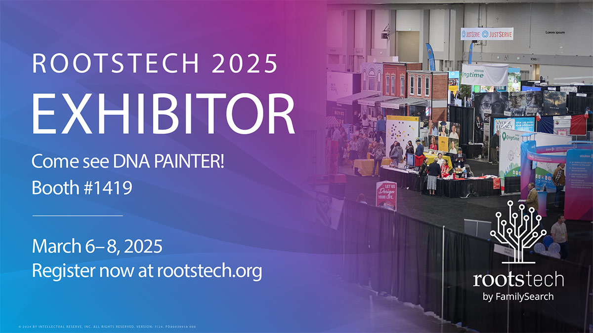 Come see DNA Painter at RootsTech 2025