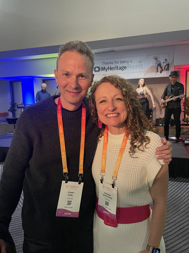 Jonny with Diahan Southard at RootsTech 2026